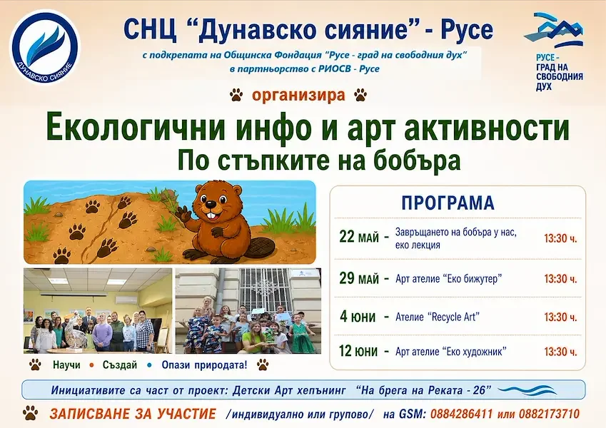 Завръщането на бобъра събира деца на кея в Русе