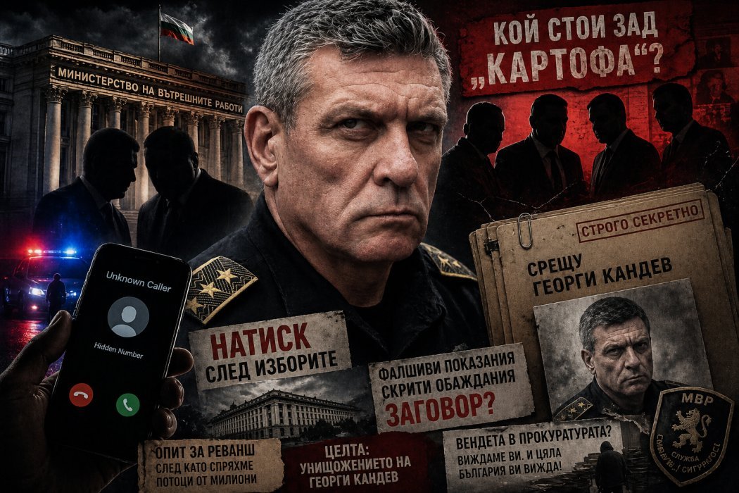 КОЙ СТОИ ЗАД „КАРТОФА“? СКАНДАЛ С НАТИСК И ЗАГОВОР СРЕЩУ ГЕОРГИ КАНДЕВ РАЗТРЕСЕ МВР