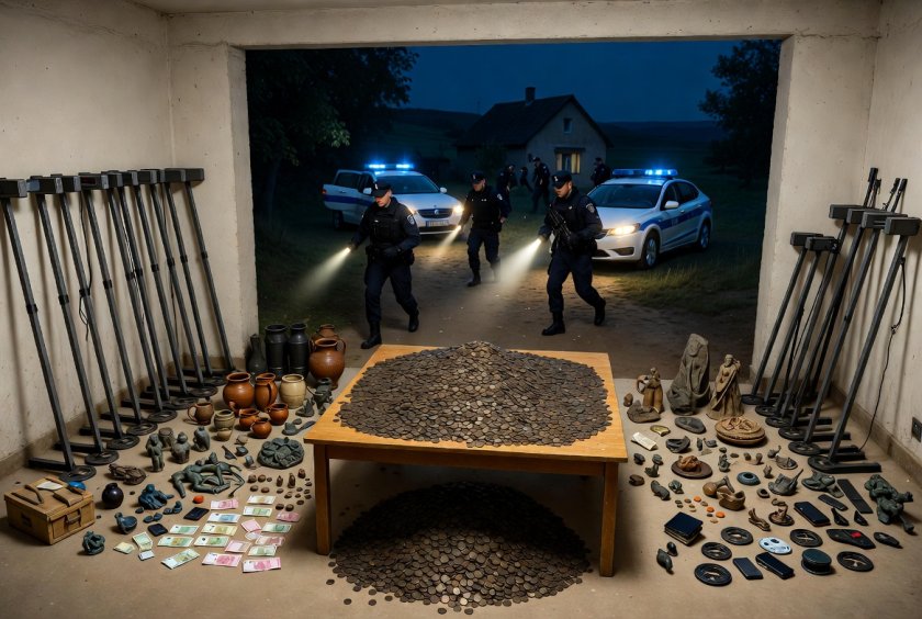 Удар по иманярска мрежа: ГДБОП иззе близо 2000 антични монети и арестува петима