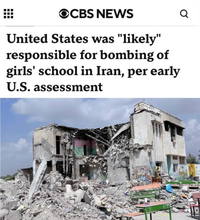 CBS News: Според предварителните оценки, Съединените щати вероятно са отговорни за бомбардировката на девическо училище в Иран
