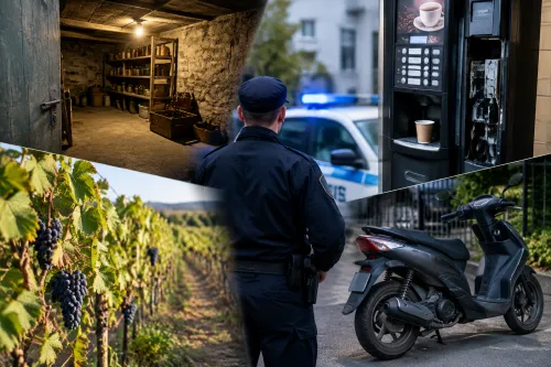 Полицията в Русе разследва 4 кражби: мазе, кафеавтомат, лозе и мотопед