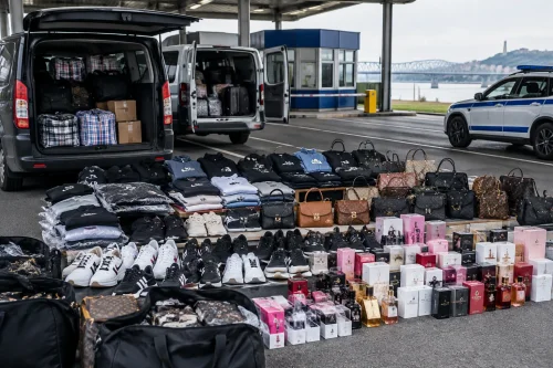 Граничната полиция в Гюргево спря 2729 фалшиви маркови стоки