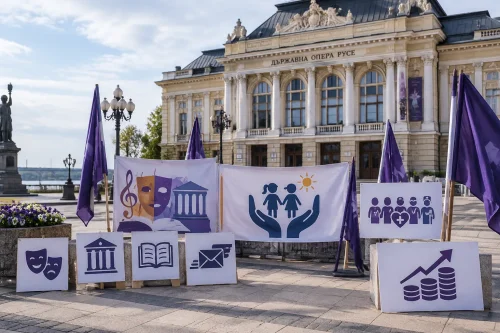 КНСБ изведе социални, културни и пощенски служители на протест в Русе