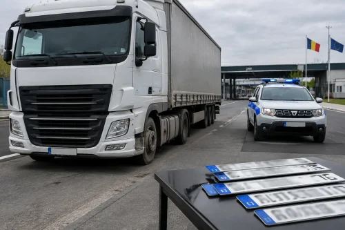 Гранична полиция в Гюргево спря камион с фалшиви табели