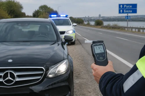 Полиция задържа шофьор от Добрич с 1,91 промила край Две могили