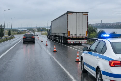 ТИР ограничи движението по път I-5 Бяла–Русе