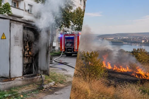 Къси съединения в трафопости вдигнаха пожарната в Русе и Бяла