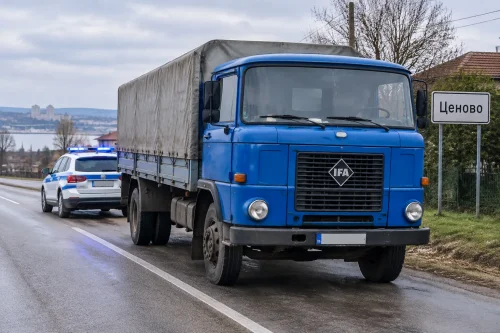 Полиция в Ценово спря камион ИФА с прекратена регистрация