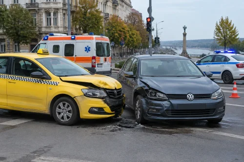 Таксиметров шофьор пострада при катастрофа в центъра на Русе