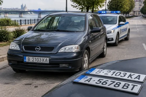 Полицията в Бяла хвана шофьор с табели от ВАЗ