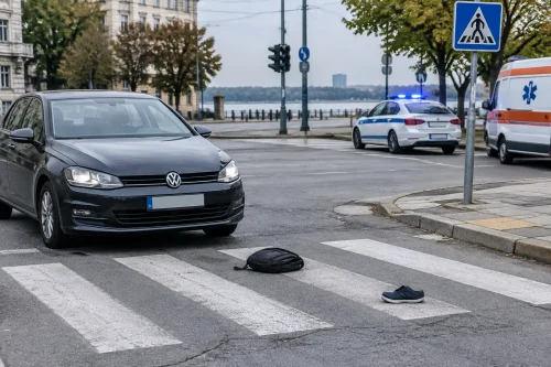 Шофьор на „Фолксваген“ блъсна пешеходец на пътека в Русе
