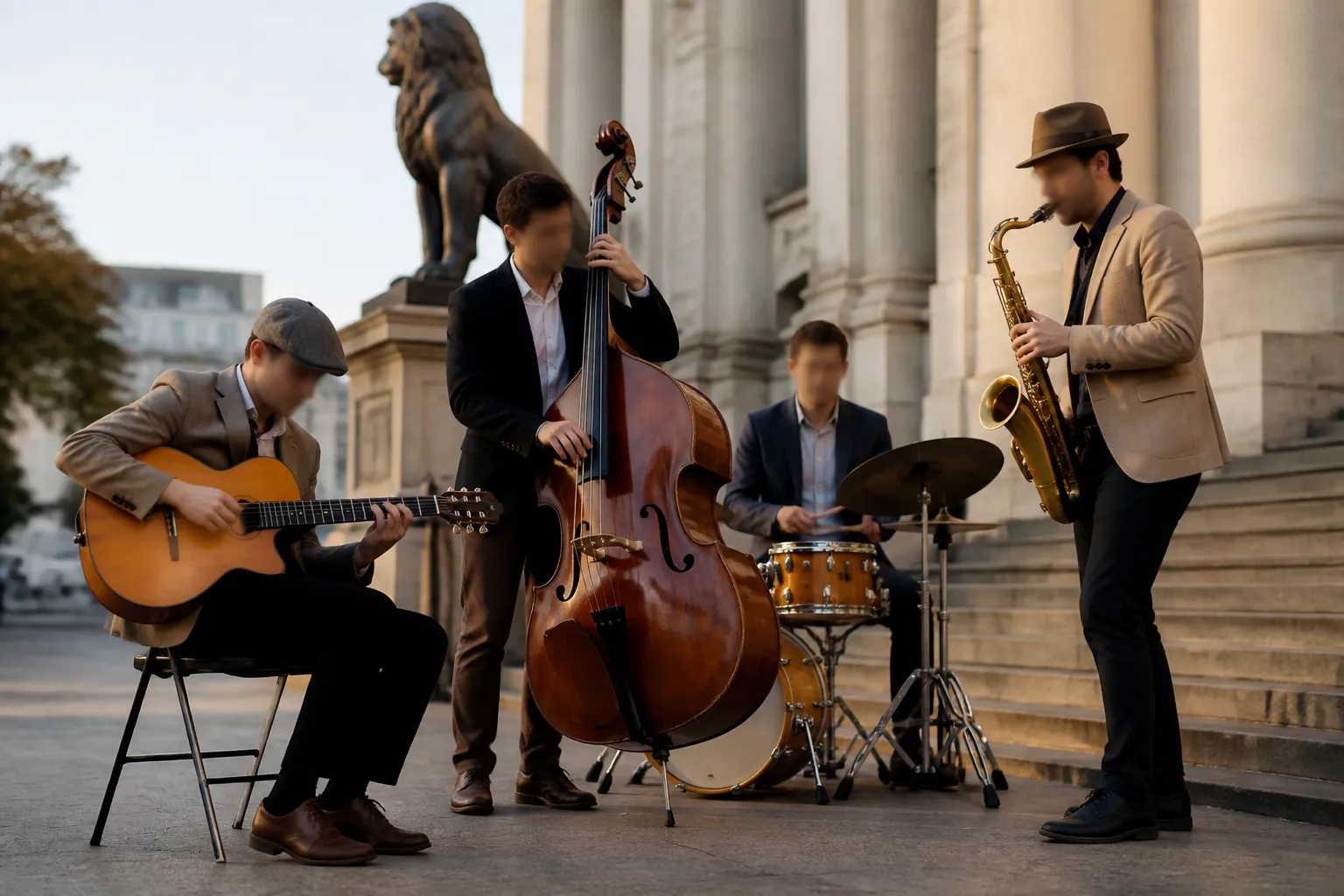 Russe Jazz Syndicate свирят пред Съдебната палата в Русе