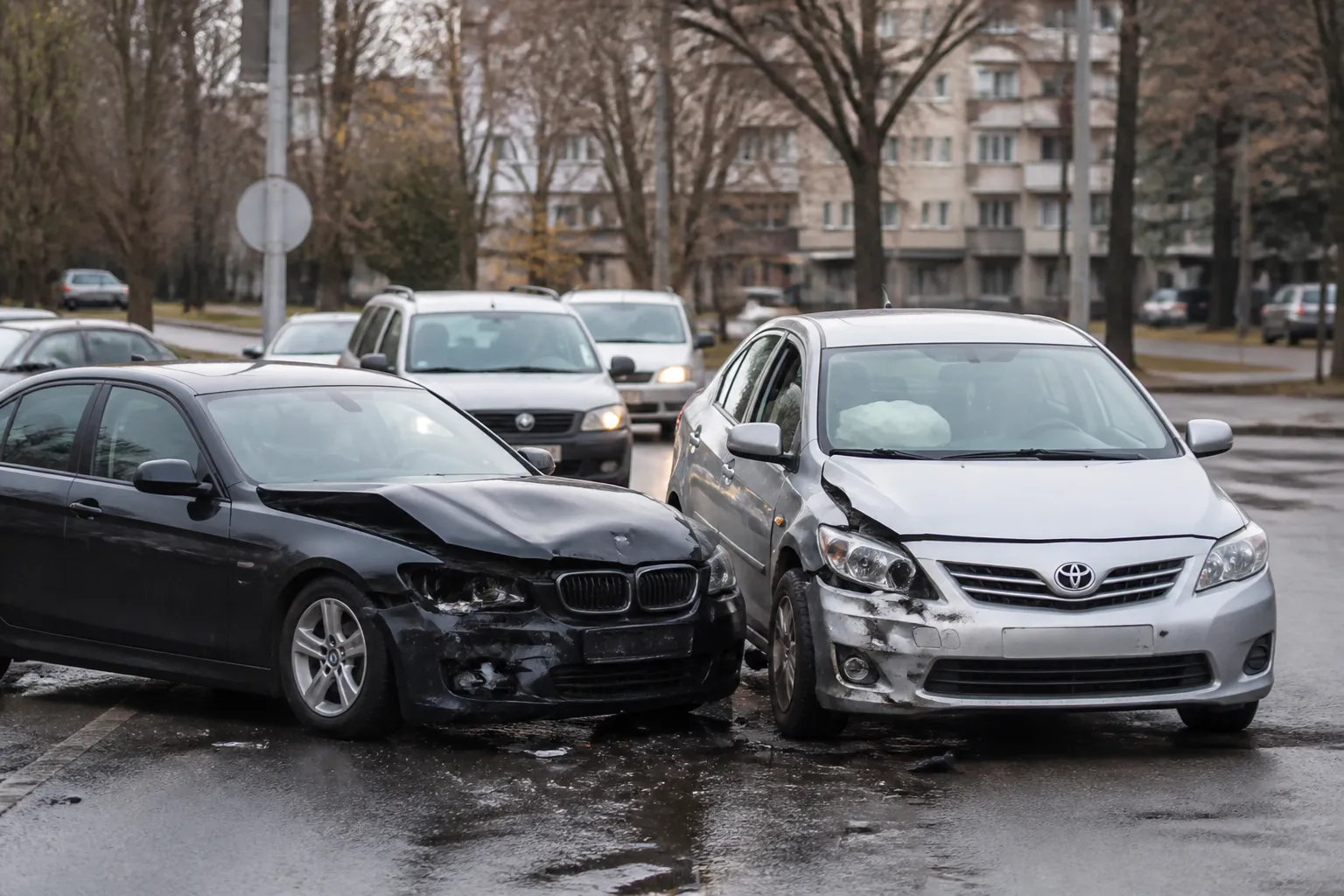 Шофьор с „Тойота“ отне предимство и удари BMW в Русе