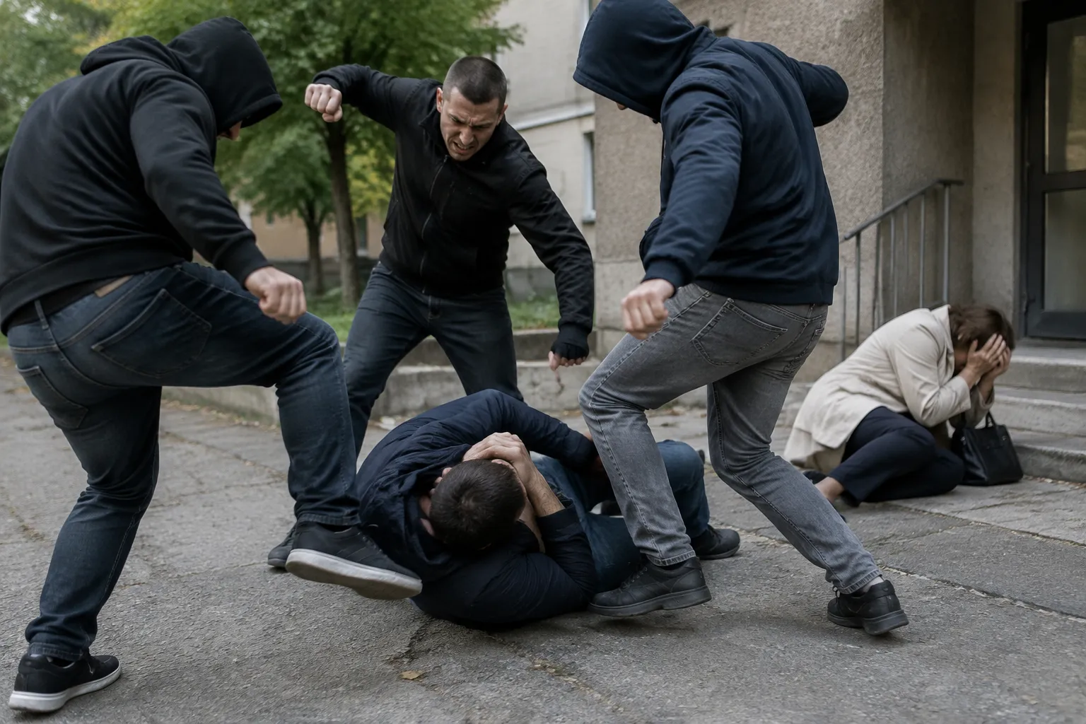 Четирима мъже пребиха русенец и майка му след забележка