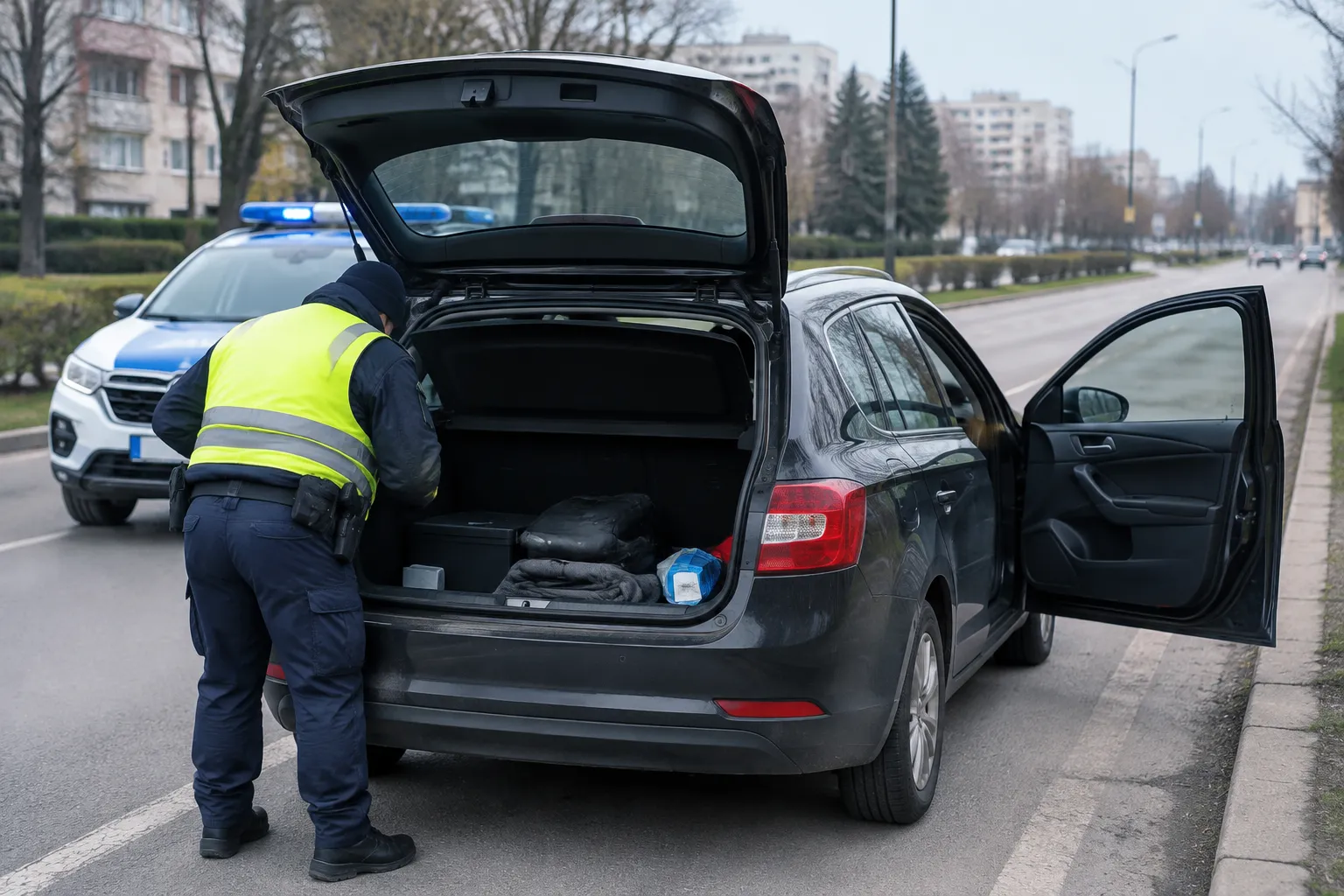 Полицията в Русе претърси кола на бул. „Липник“