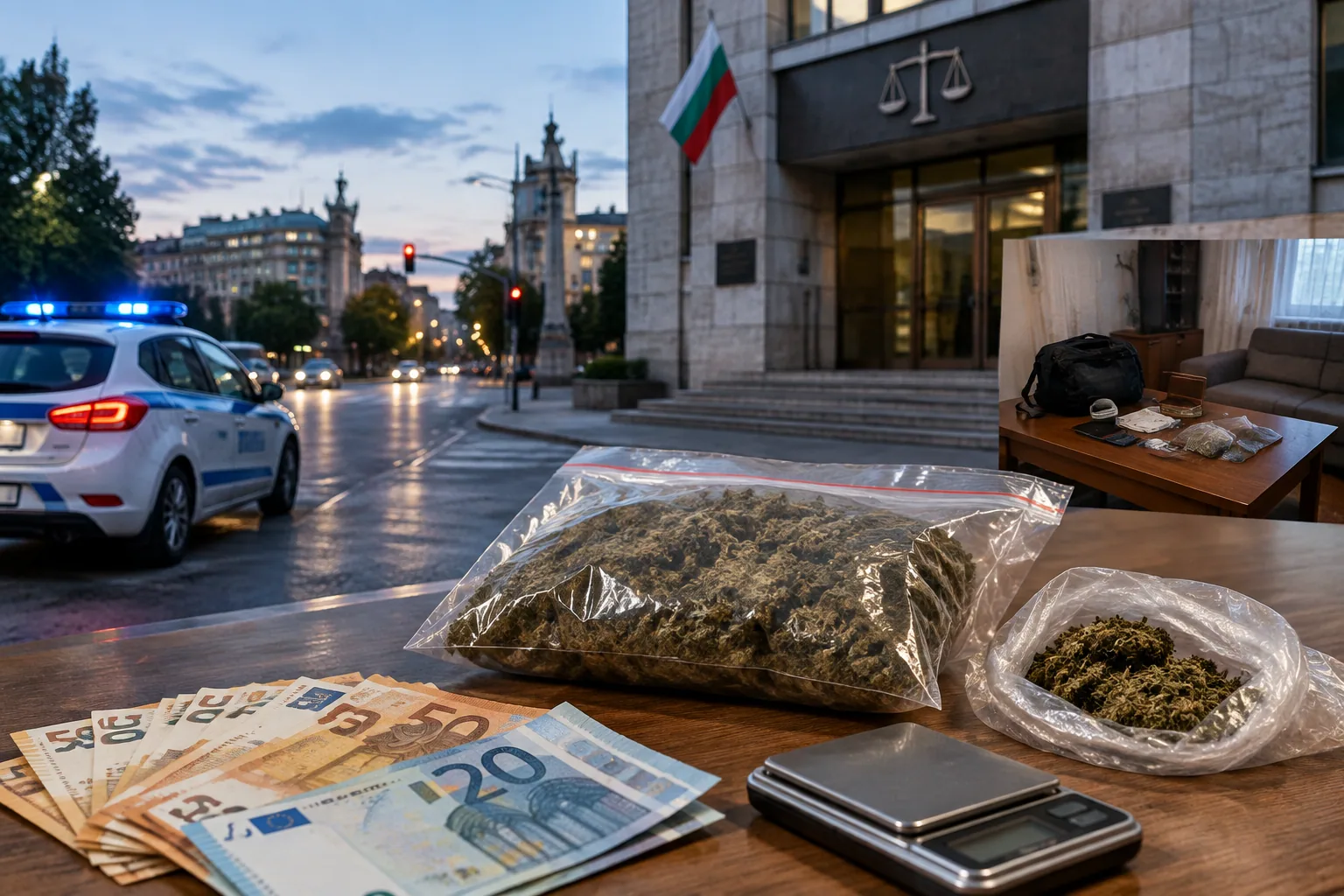 Съдът в Русе остави в ареста обвиняем за 150 грама марихуана