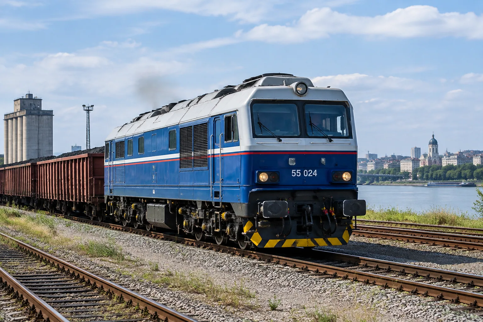„Експрес Сервиз“ тества с товар локомотив 55 024