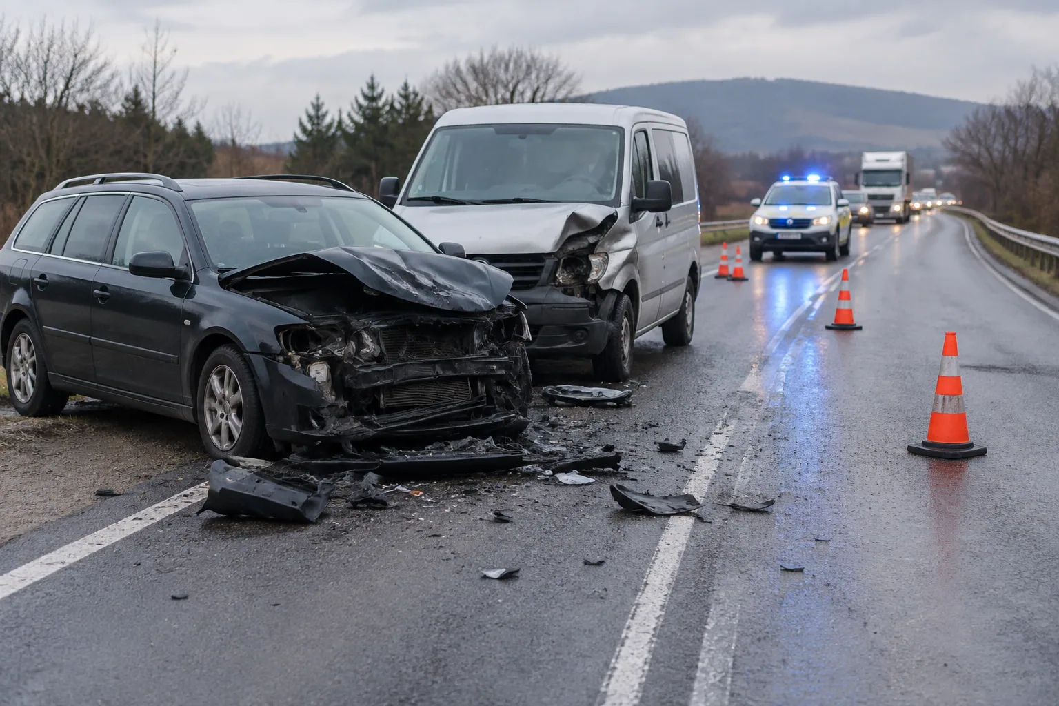 Катастрофа ограничи движението по път I-3 край Пейчиново