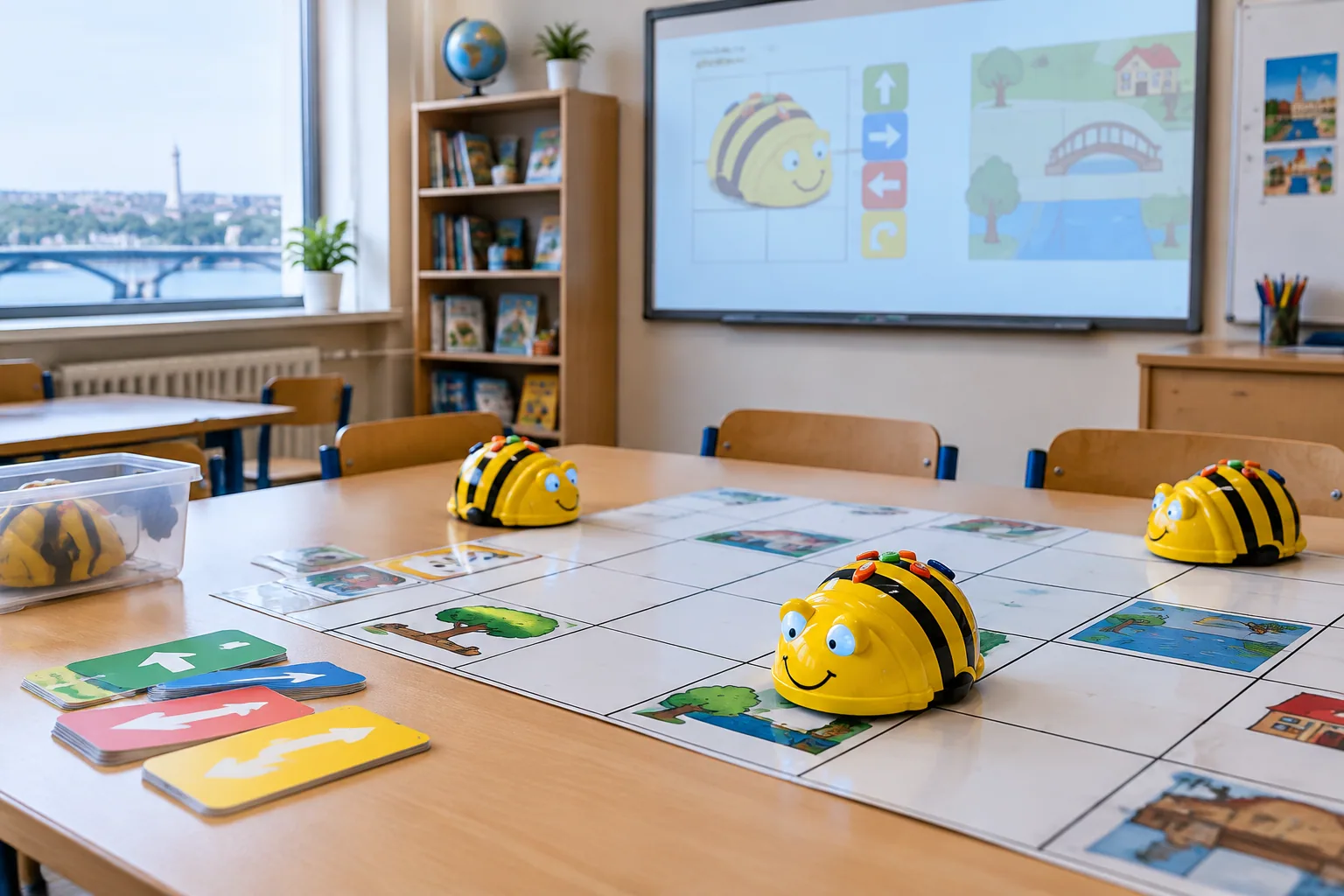 Ученици от ОУ „Олимпи Панов“ учиха програмиране с Bee-Bot
