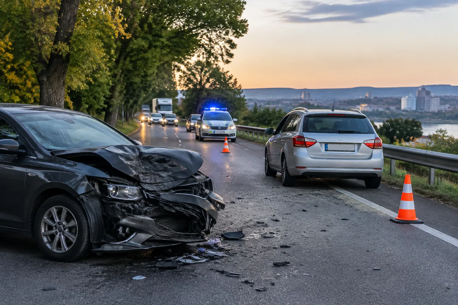 Катастрофа край Обретенските липи стесни пътя Русе–Бяла