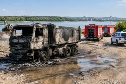 Пожар в камион край Русе остави материални щети